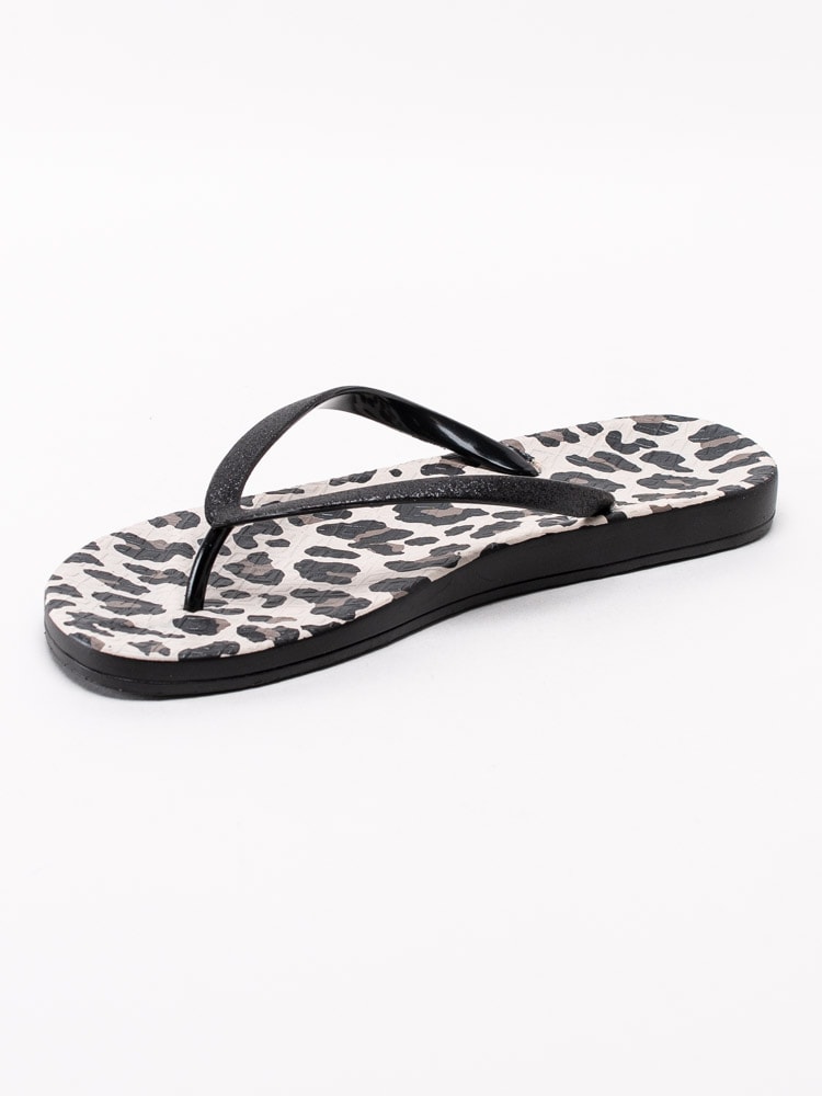 65201045 Ilse Jacobsen Cheerful Leopard Black Svarta flip-flops med leopardmönster-2