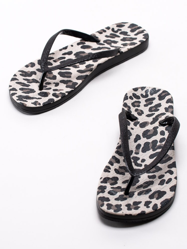 65201045 Ilse Jacobsen Cheerful Leopard Black Svarta flip-flops med leopardmönster-6