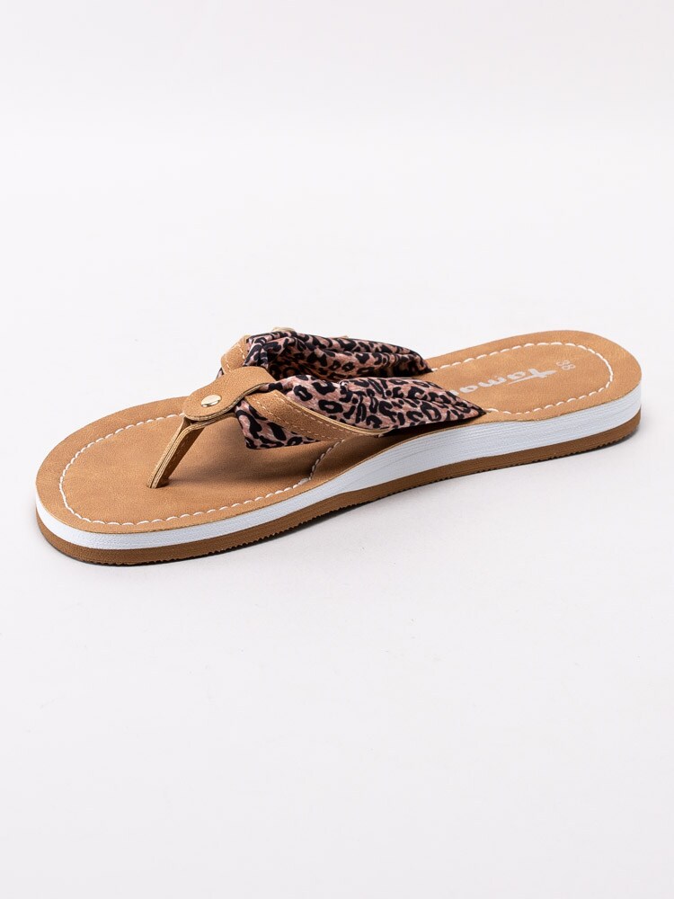 65201074 Tamaris 1-27109-24-360 Bruna leopardmönstrade flip-flops-2