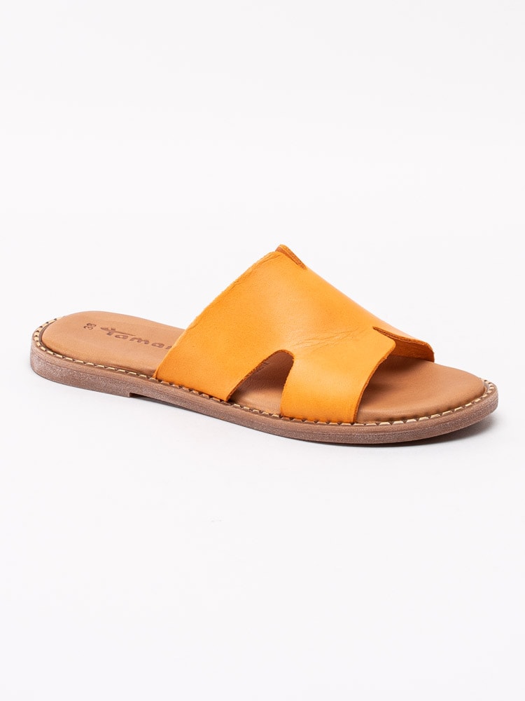 65201076 Tamaris 1-27135-24-606 Orange slip in sandal med guldkant-1