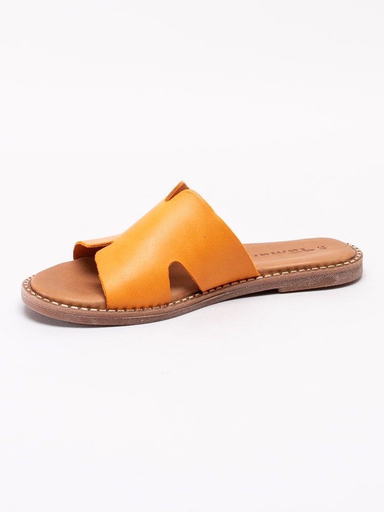 65201076 Tamaris 1-27135-24-606 Orange slip in sandal med guldkant-2