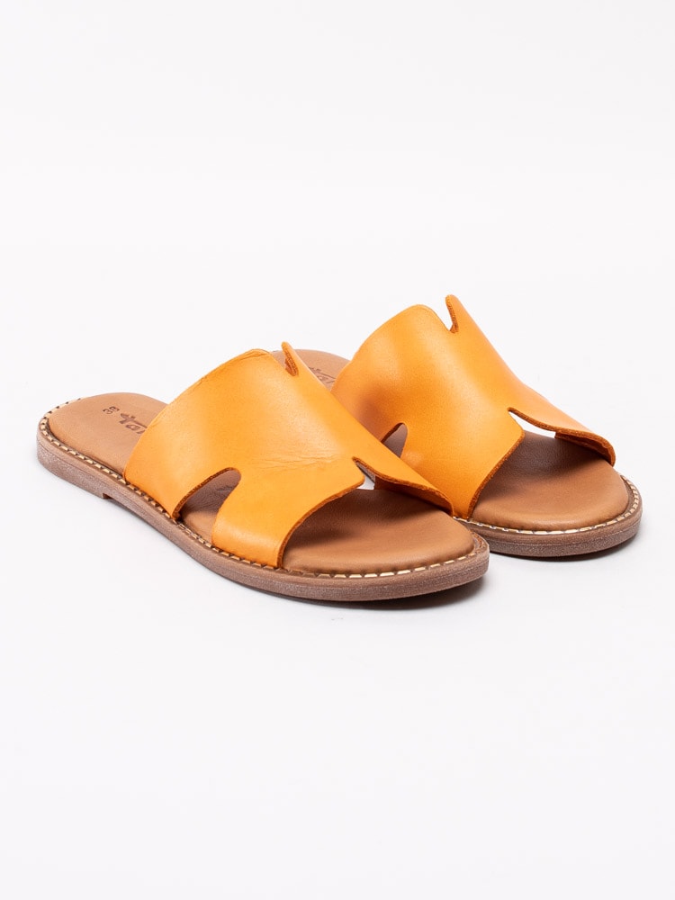 65201076 Tamaris 1-27135-24-606 Orange slip in sandal med guldkant-3