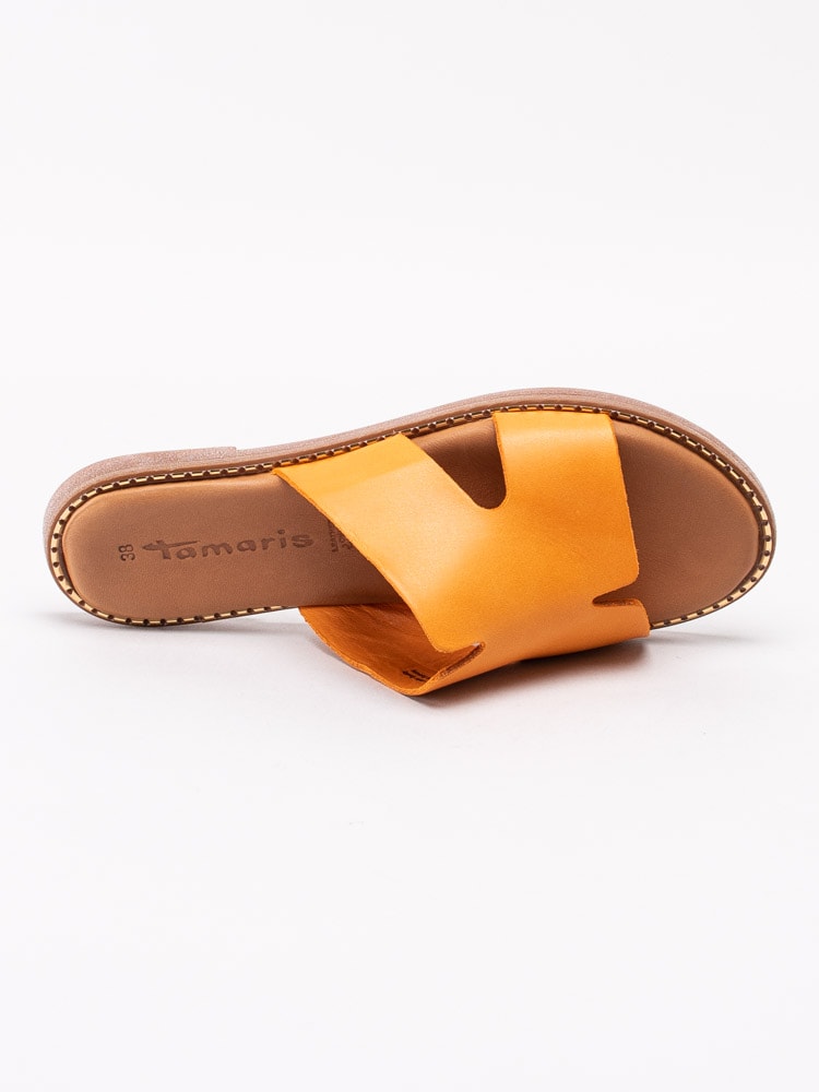 65201076 Tamaris 1-27135-24-606 Orange slip in sandal med guldkant-4