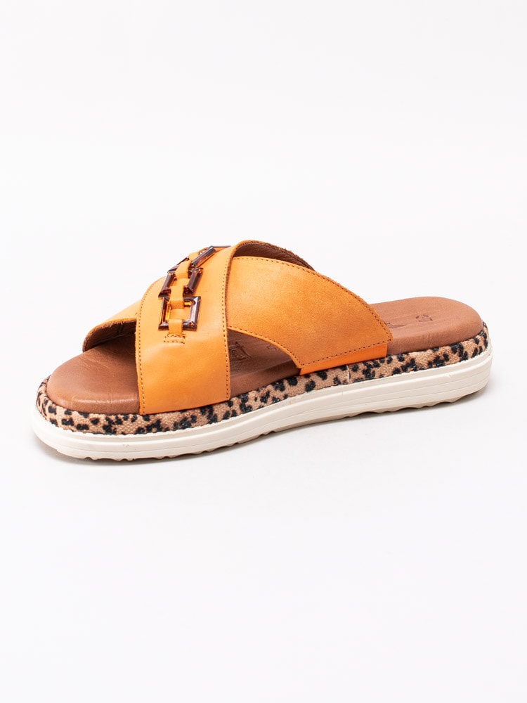 65201080 Tamaris 1-27220-24-606 Orange slip in sandaler med leopard-detalj-2
