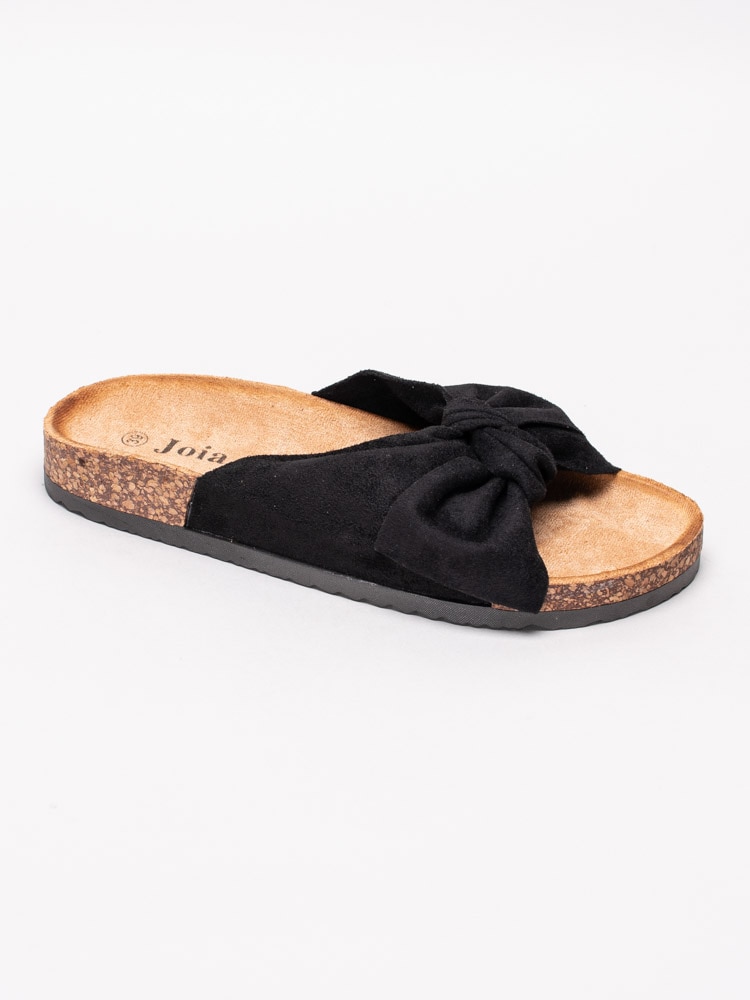 65201095 Joia LS-51-BLACK Svarta slip in sandaler med rosett-1