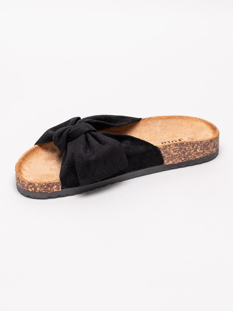 65201095 Joia LS-51-BLACK Svarta slip in sandaler med rosett-2