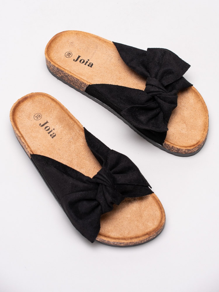 65201095 Joia LS-51-BLACK Svarta slip in sandaler med rosett-6