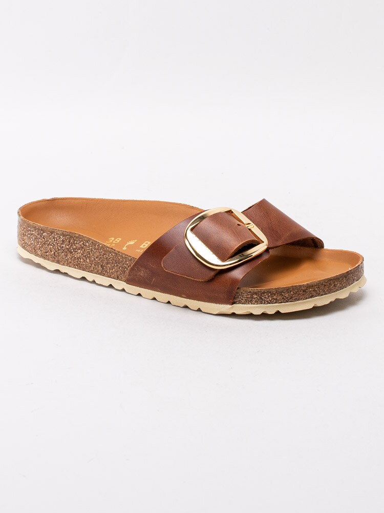 65201110 Birkenstock Madrid 1006525 Bruna slip in sandaler med stort spänne-1