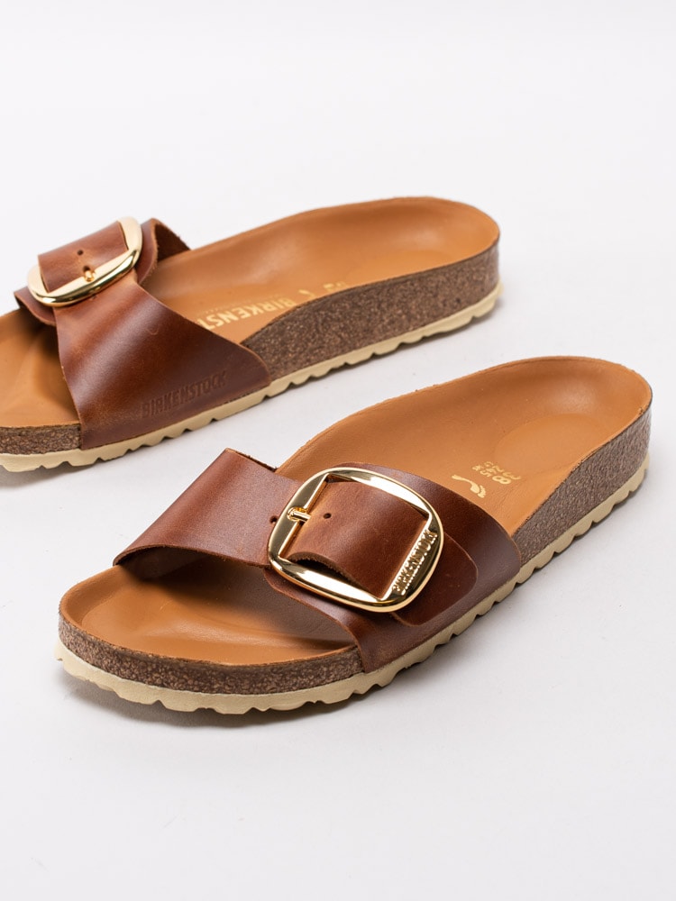 65201110 Birkenstock Madrid 1006525 Bruna slip in sandaler med stort spänne-6