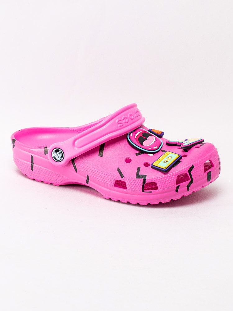 65201117 Crocs Classic 90s Clog 206721-6QS Rosa crocs med tuffa detaljer-1