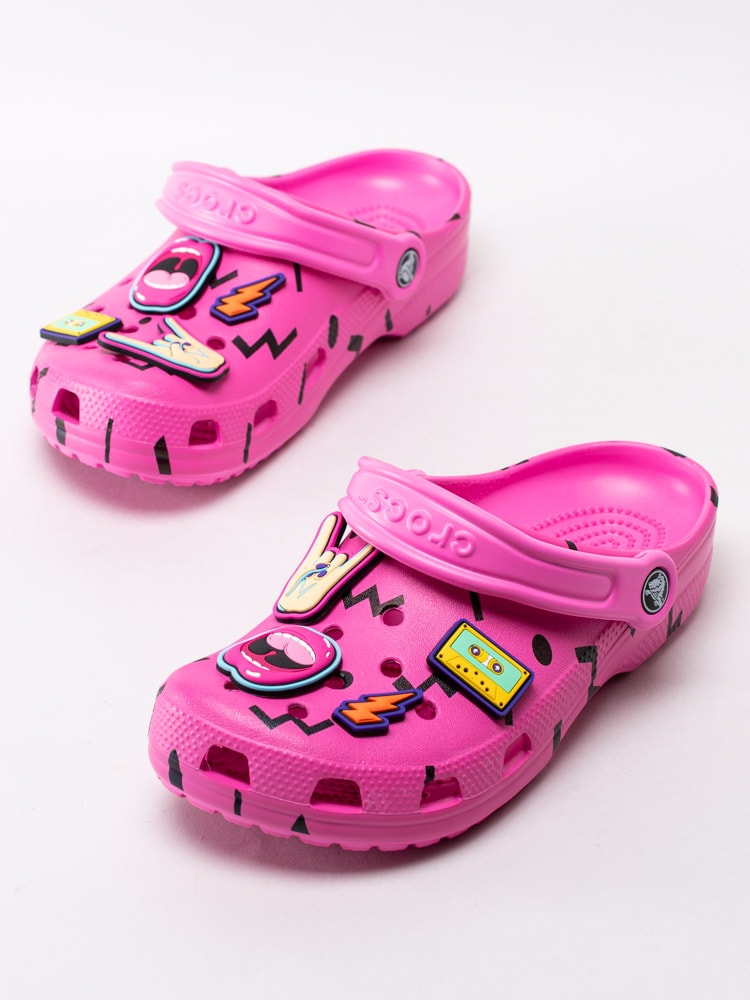 65201117 Crocs Classic 90s Clog 206721-6QS Rosa crocs med tuffa detaljer-6