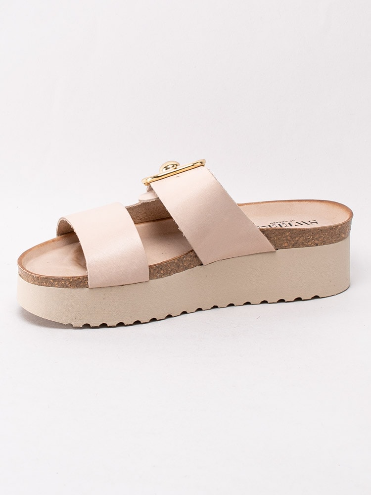 65201119 Sweeks Hedda Beige platåsandaler med gulddetalj-2