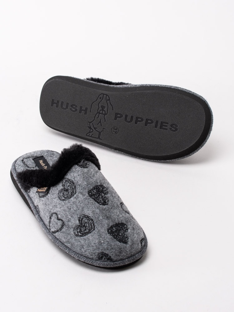 65203026 Hush Puppies 4802GRY0 Grey Gråa tofflor med hjärtan-6