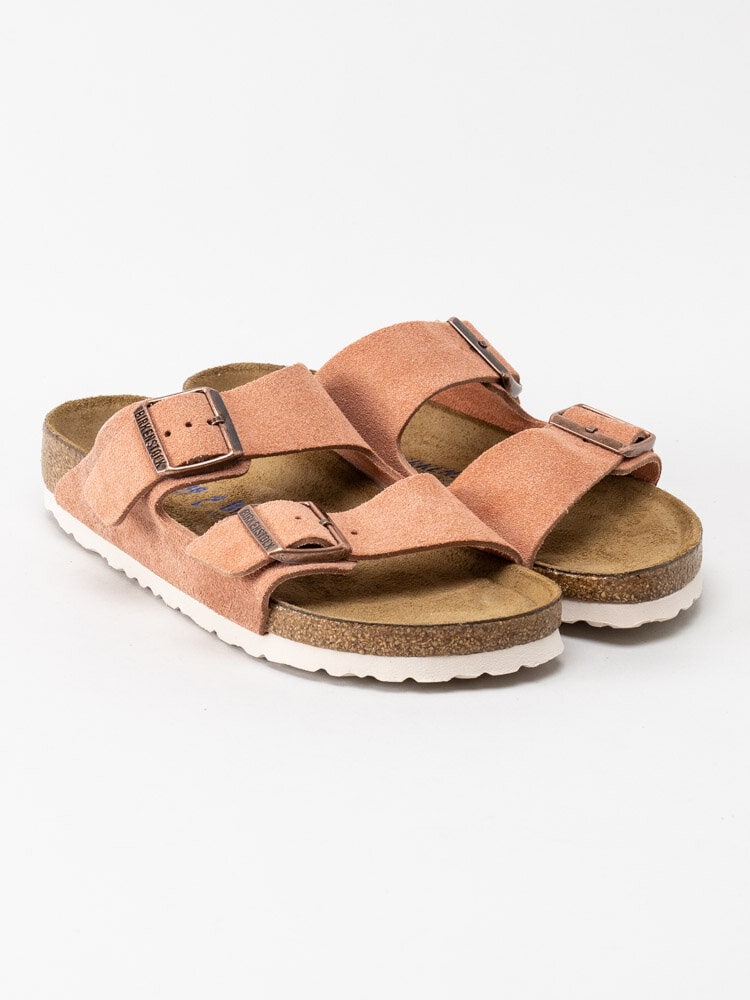 Birkenstock - Arizona SFB - Rostfärgade sandaler i mocka