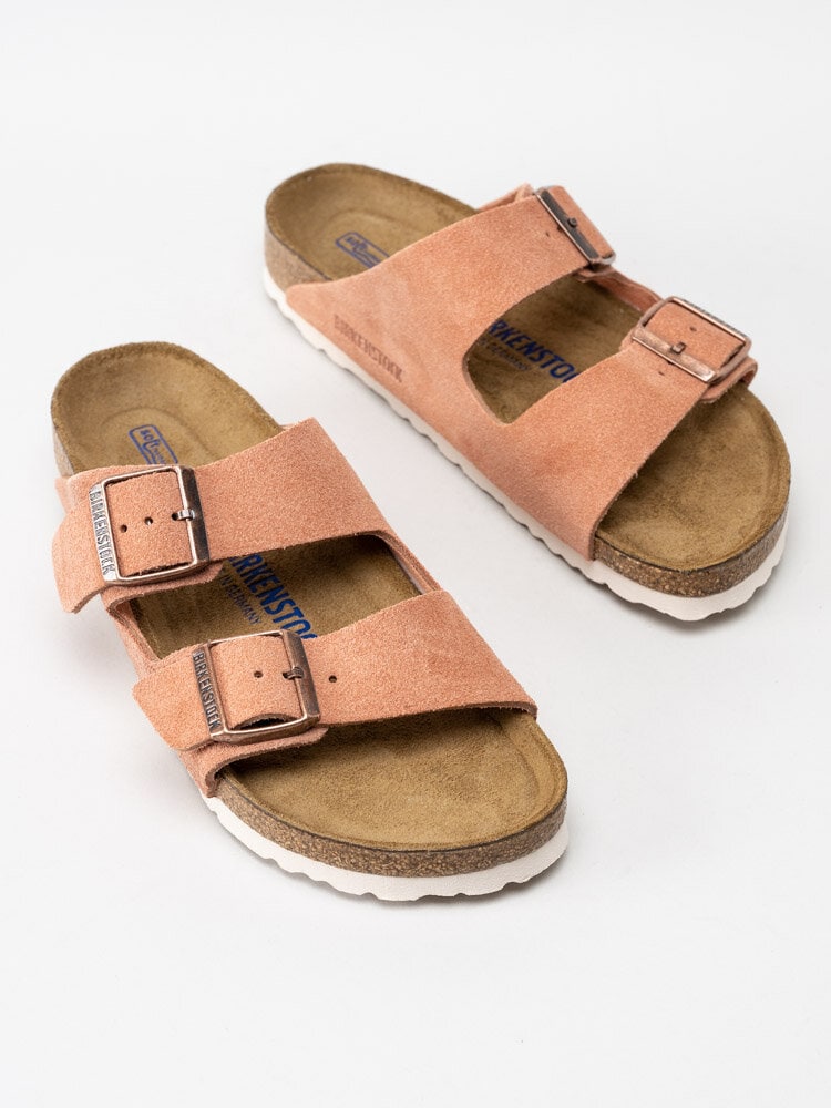 Birkenstock - Arizona SFB - Rostfärgade sandaler i mocka