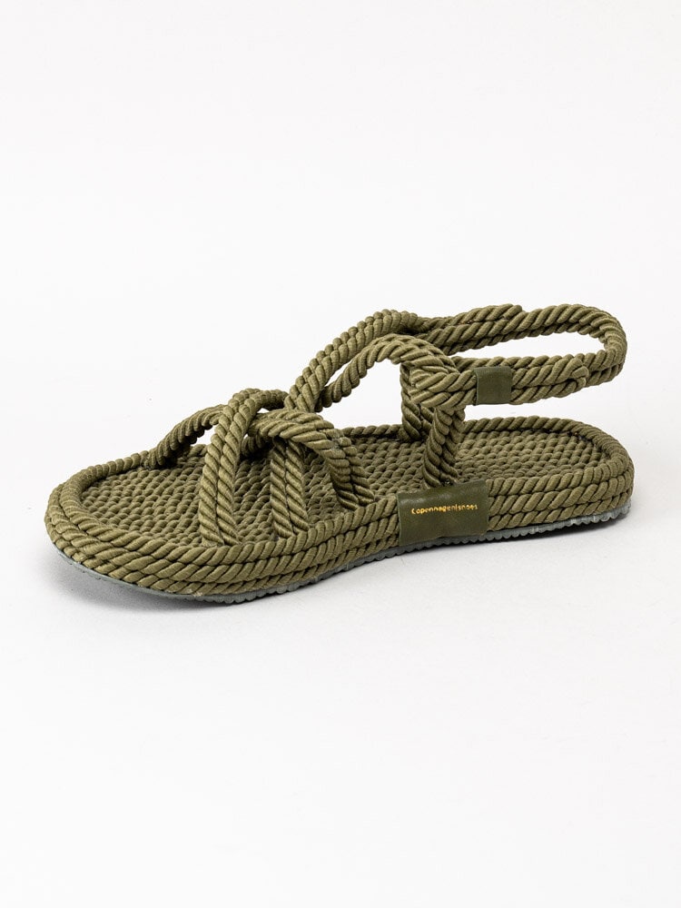 Copenhagen Shoes - Safari - Gröna remsandaler i rep material