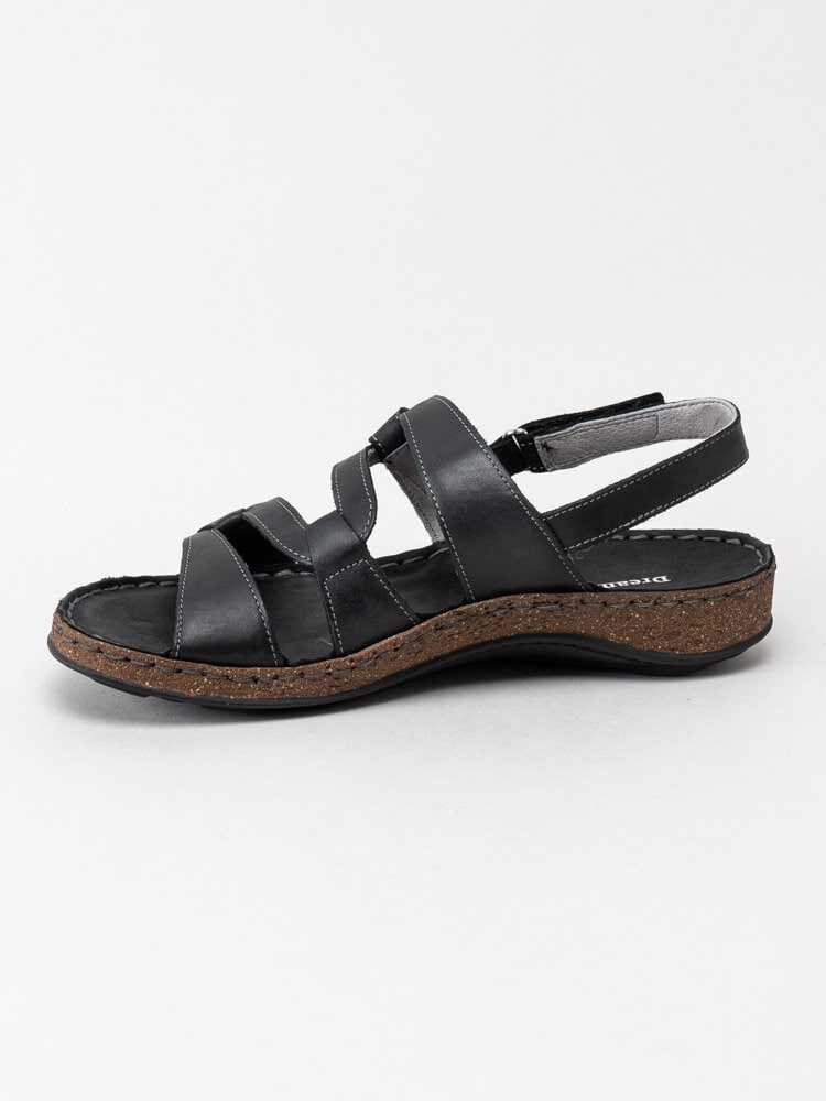 Dream Comfort - Zara - Svarta sandaler i skinn