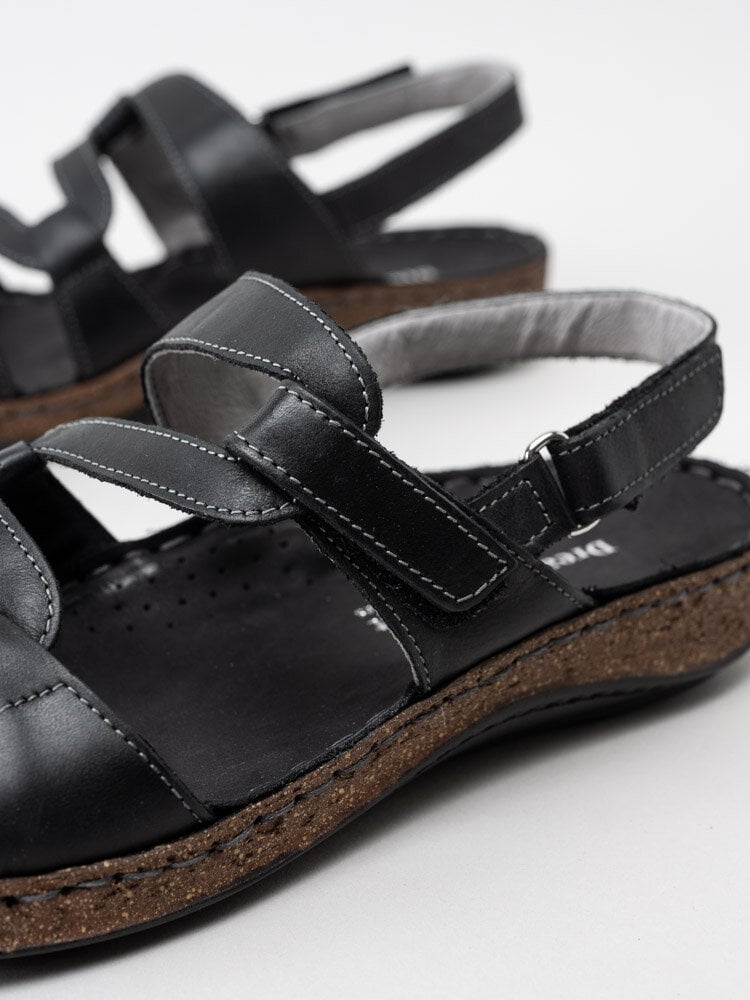 Dream Comfort - Zara - Svarta sandaler i skinn