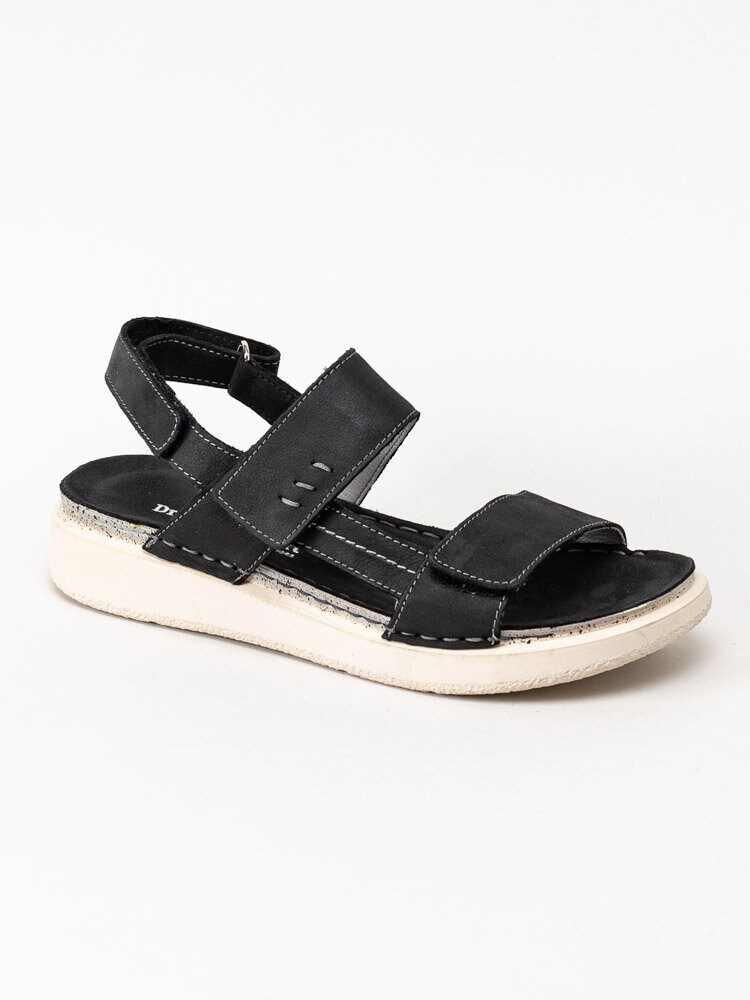 Dream Comfort - Sally nubuck - Svarta sandaler i nubuck