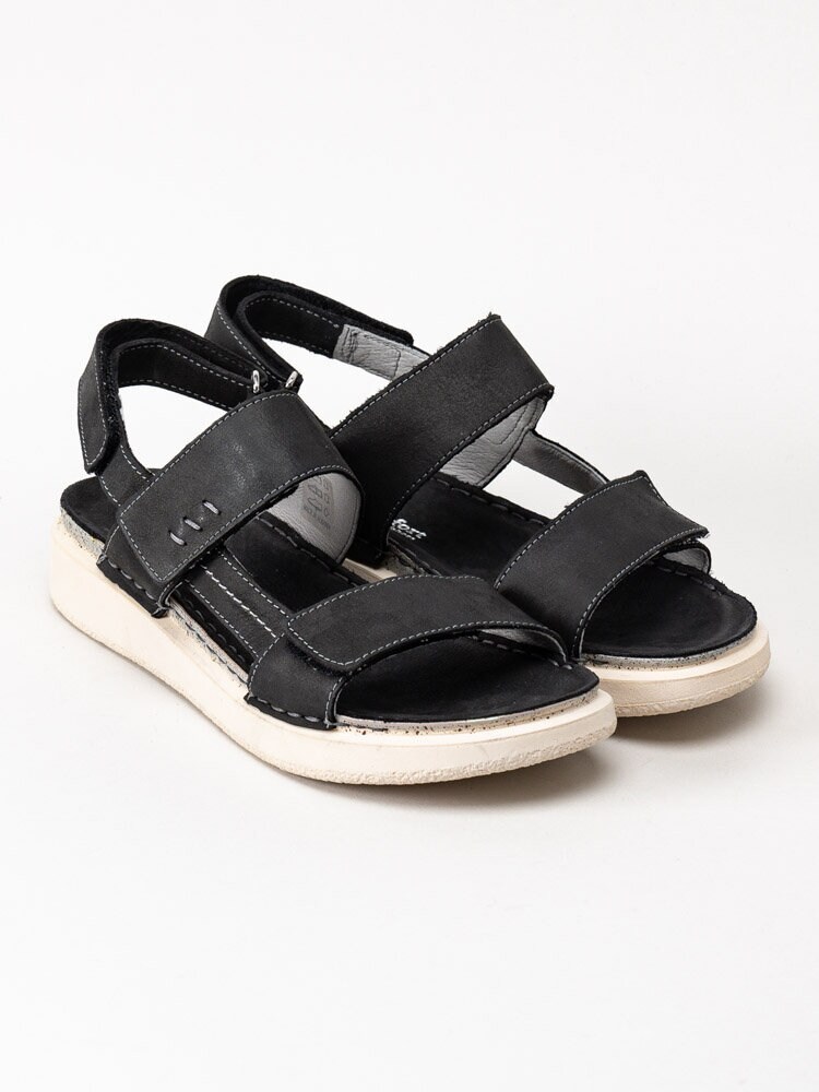Dream Comfort - Sally nubuck - Svarta sandaler i nubuck