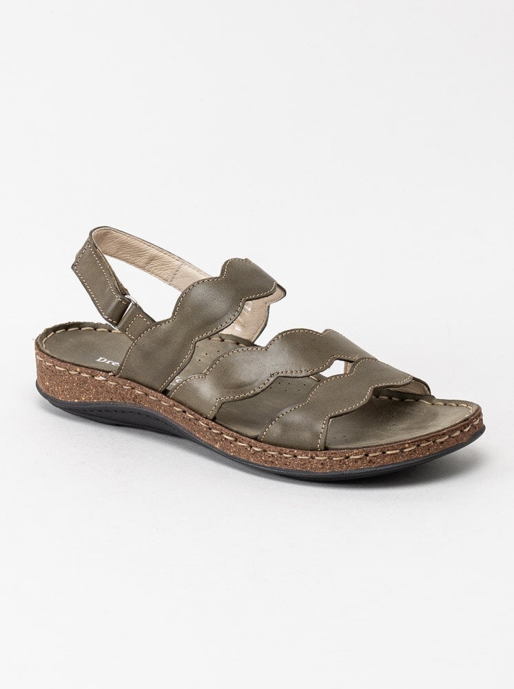 Dream Comfort - New Sharon 21 - Gröna sandaler i skinn