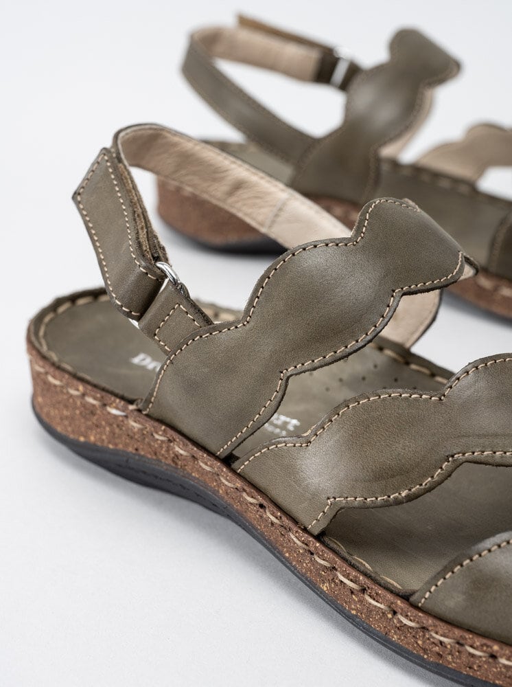 Dream Comfort - New Sharon 21 - Gröna sandaler i skinn