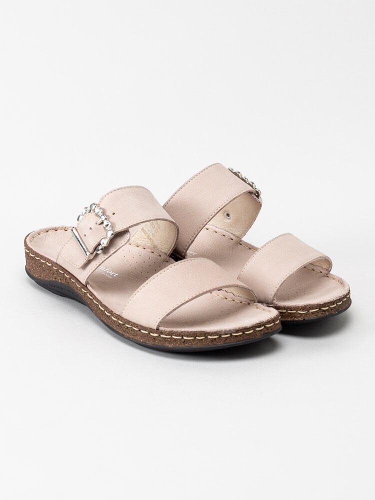 Dream Comfort - Jessy - Rosa slip in sandaler i skinn