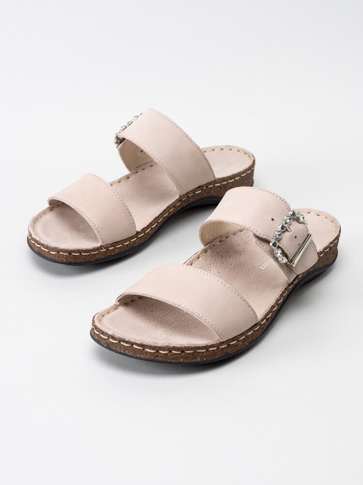 Dream Comfort - Jessy - Rosa slip in sandaler i skinn