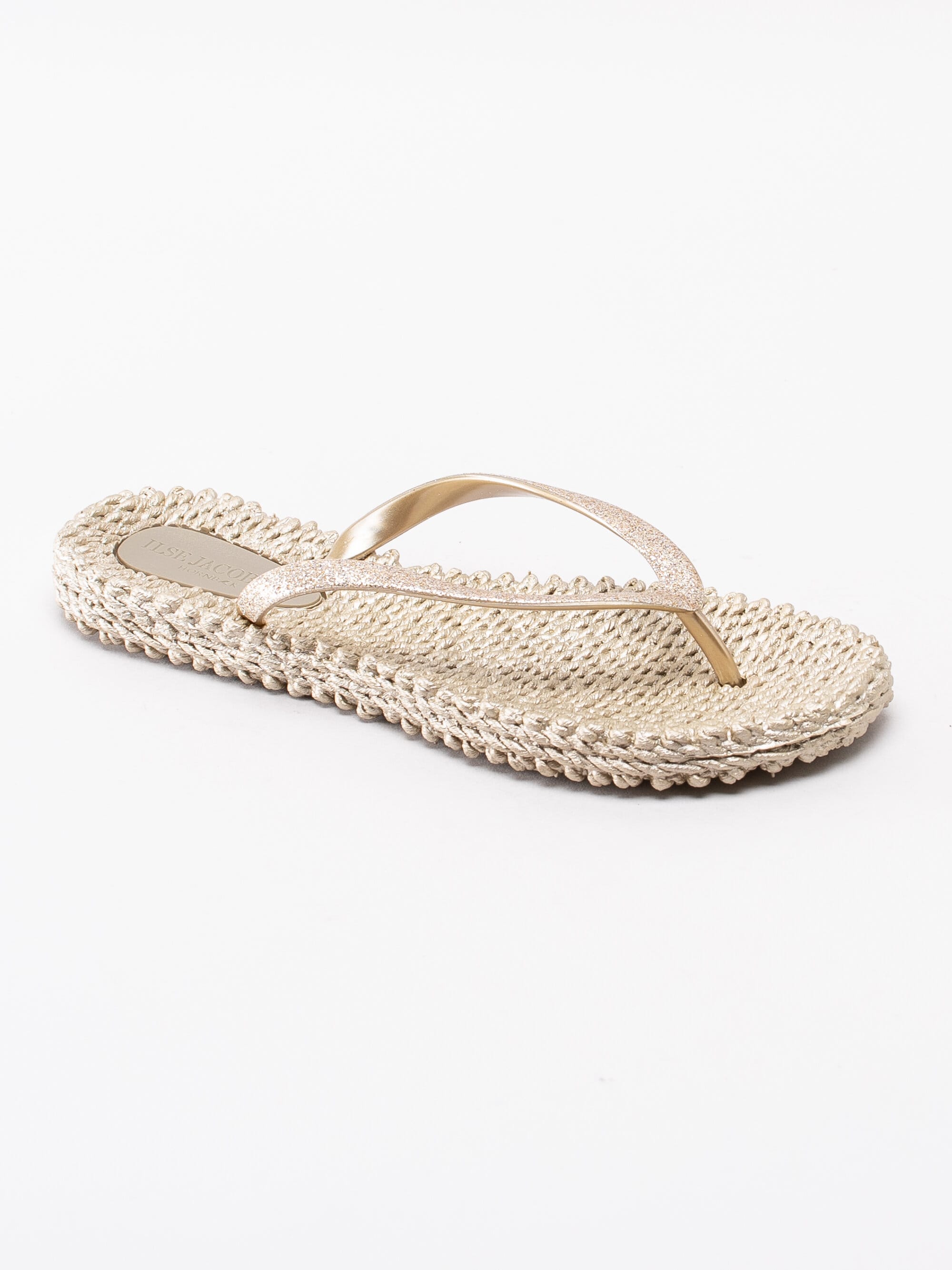 Ilse Jacobsen - Cheerful - Guld glittriga flip flops sandaler