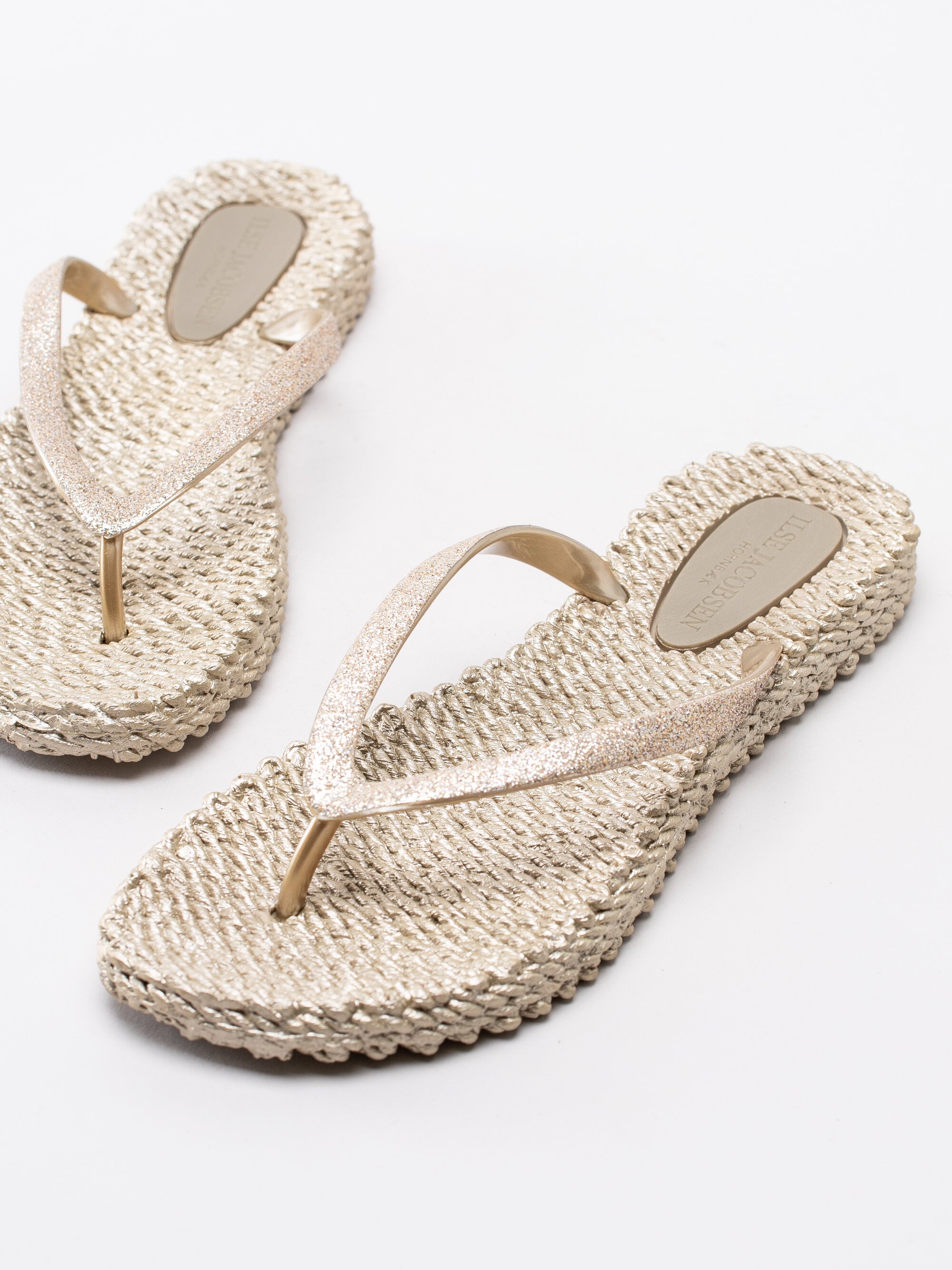 Ilse Jacobsen - Cheerful - Guld glittriga flip flops sandaler