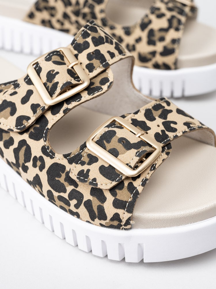 Ilse Jacobsen Tulip1175LE Leopardmönstrade slip in sandaler