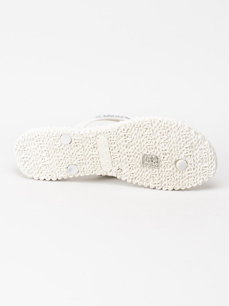 Ilse Jacobsen - Cheerful03G - Vita flip flop med glitter