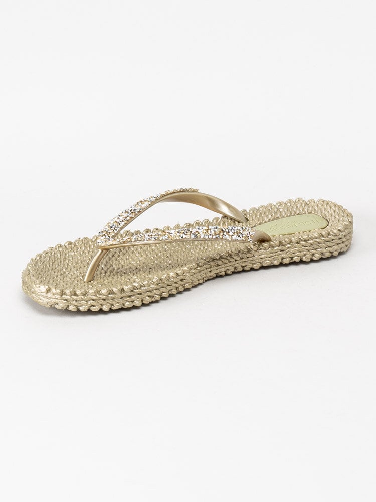 Ilse Jacobsen - Cheerful03G - Guldfärgade flip flop med glitter