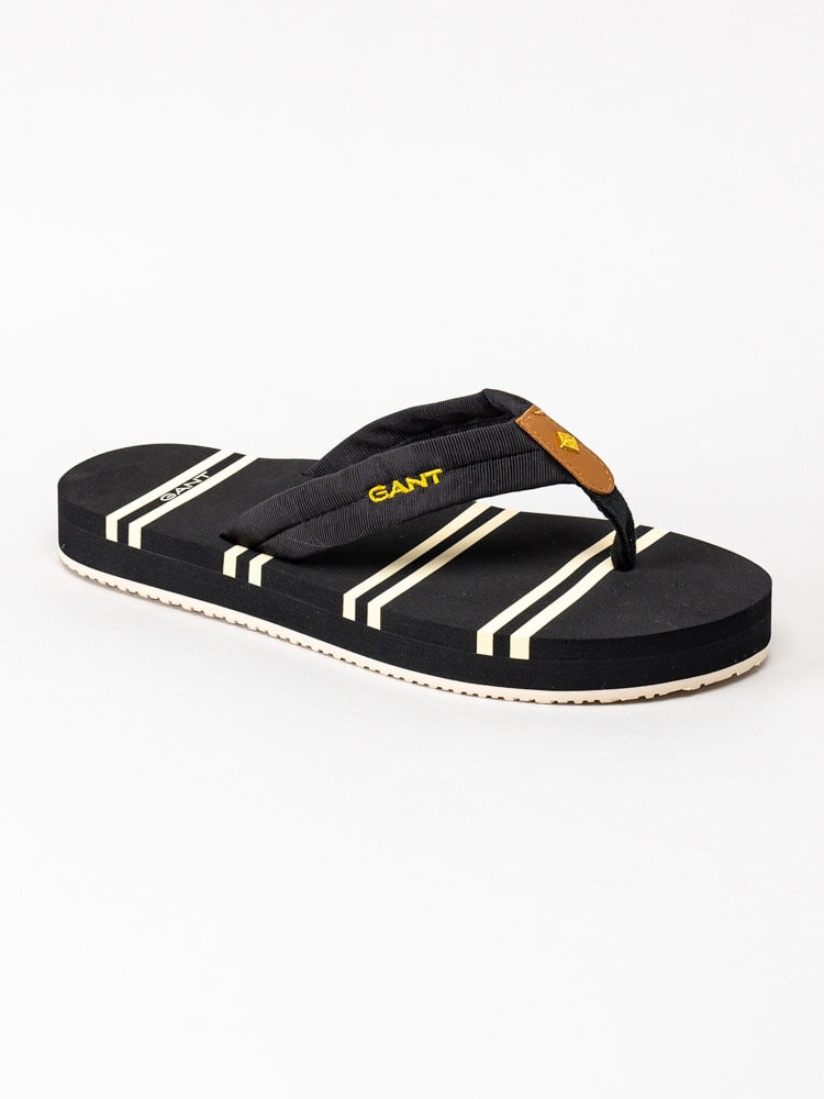 Gant Footwear - Lemonbeach Beach sandal - Svarta flip flop med ränder