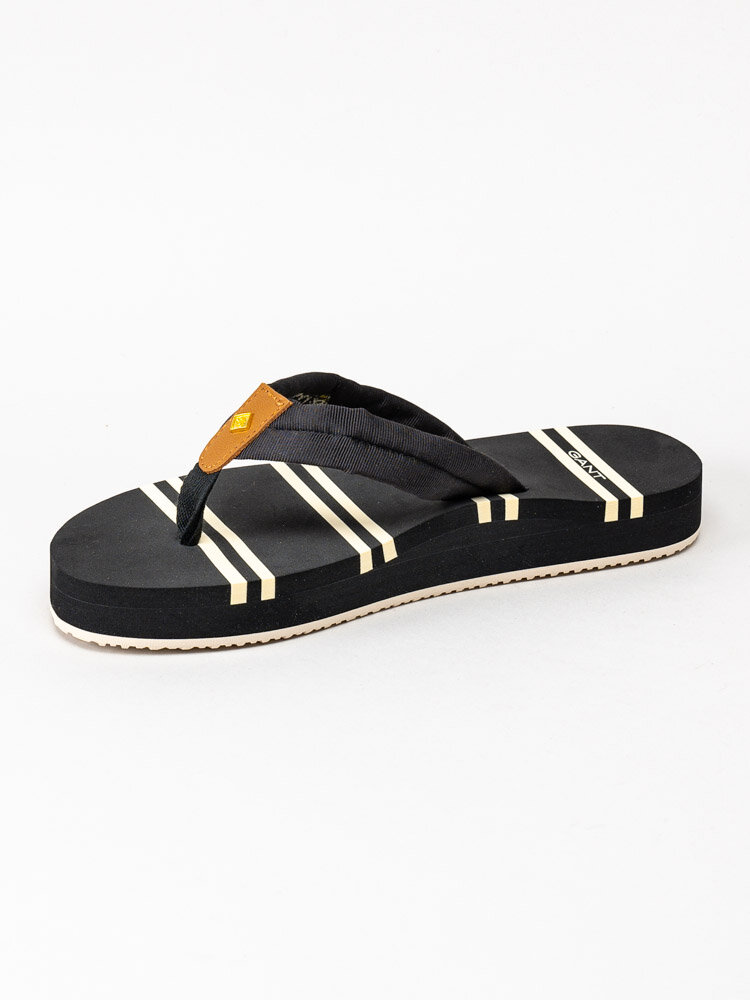 Gant Footwear - Lemonbeach Beach sandal - Svarta flip flop med ränder