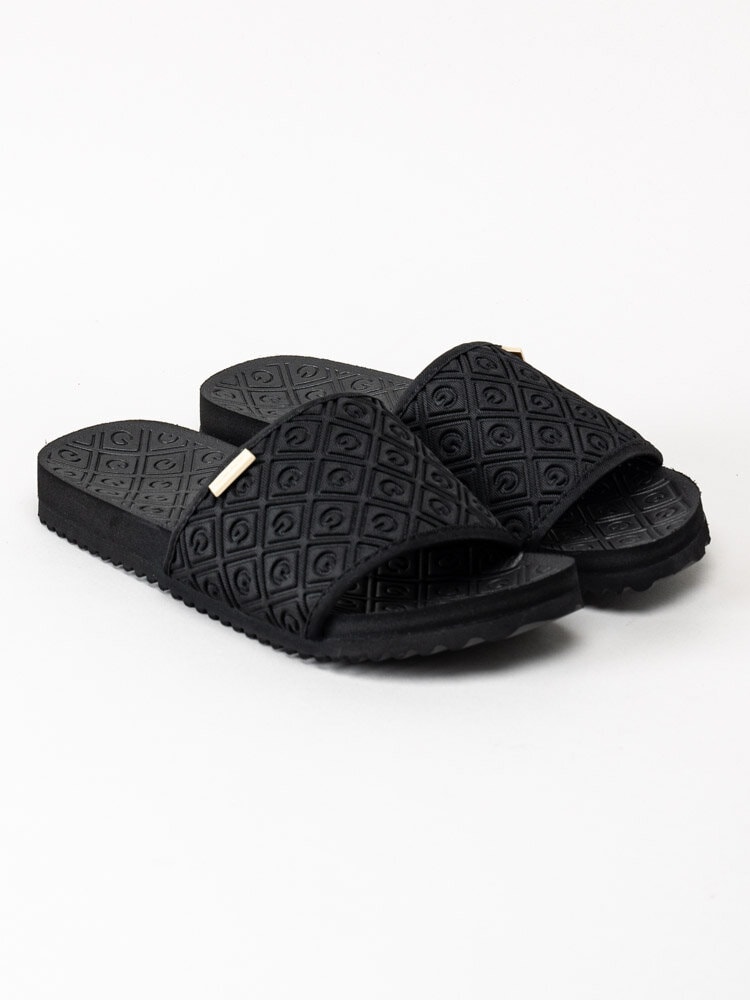 Gant Footwear - Plagepool Beach Mule - Svarta mönstrade slip in sandaler