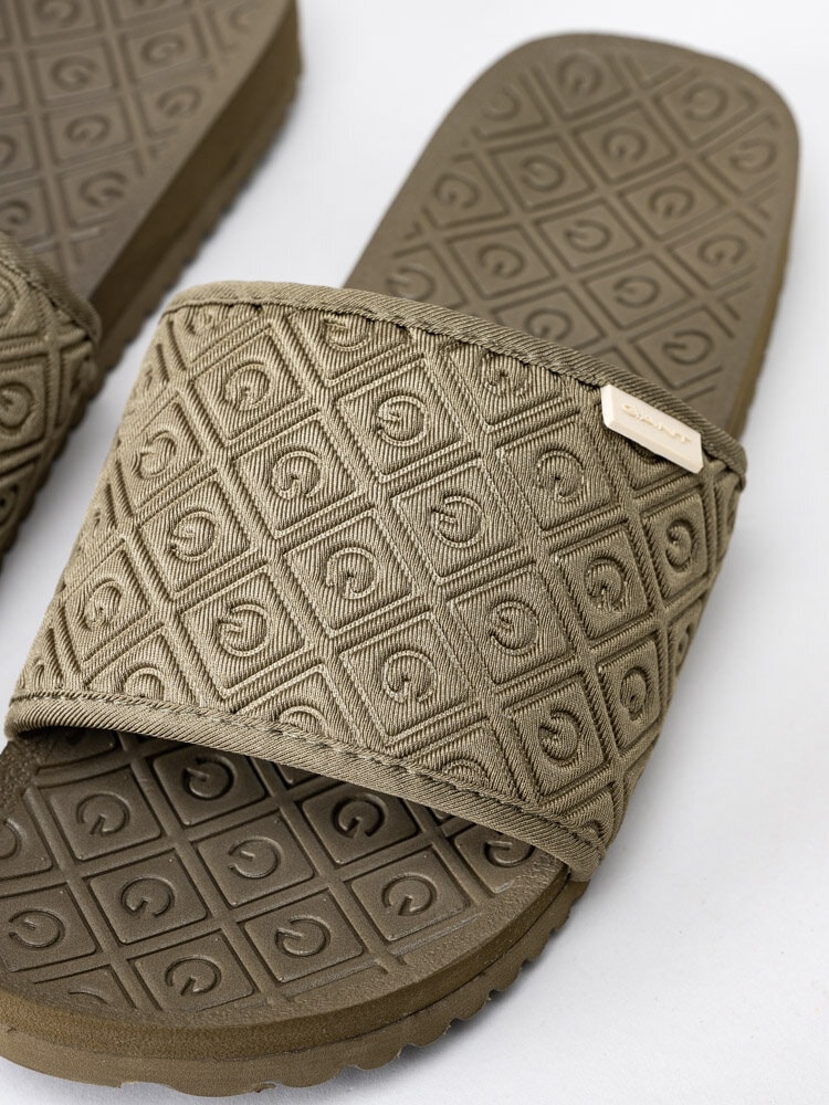 Gant Footwear - Plagepool Beach Mule - Gröna mönstrade slip in sandaler