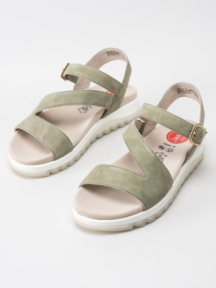 Jana - Gröna sandaler i nubuck