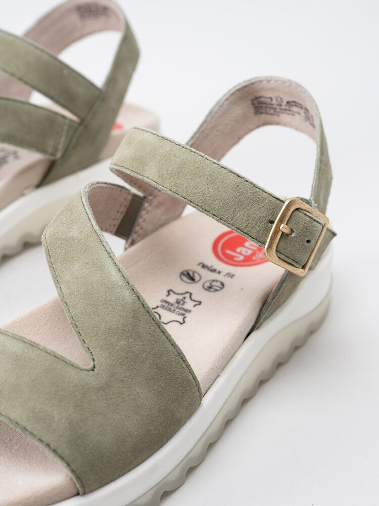 Jana - Gröna sandaler i nubuck