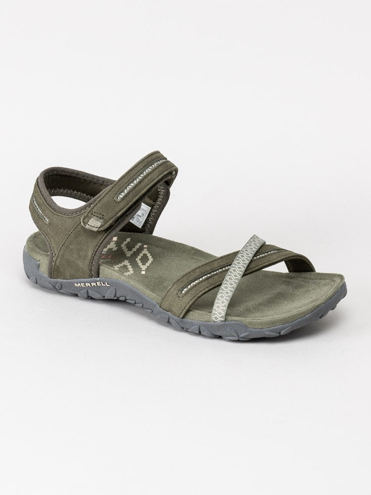 Merrell - Terran Cross II - Gröna sandaler med memory foam