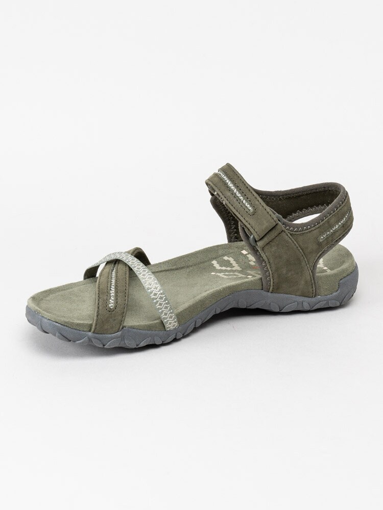 Merrell - Terran Cross II - Gröna sandaler med memory foam