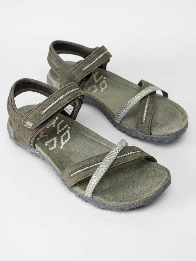Merrell - Terran Cross II - Gröna sandaler med memory foam