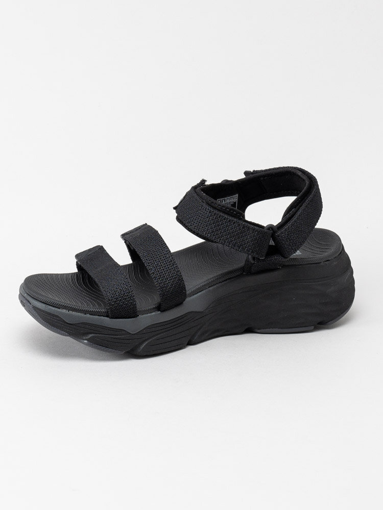 Skechers - Max Cushioning Slay - Svarta sandaler i textil