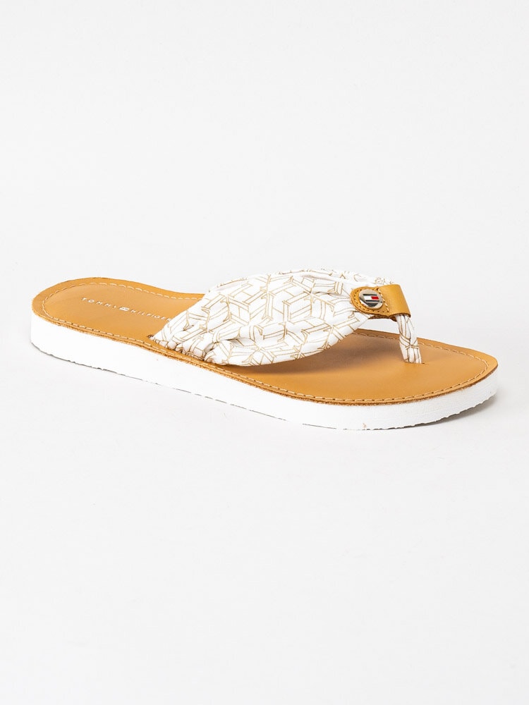 Tommy Hilfiger - Beach Sandal - Vita mönstrade flip flop