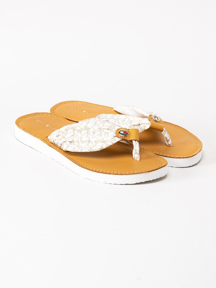 Tommy Hilfiger - Beach Sandal - Vita mönstrade flip flop