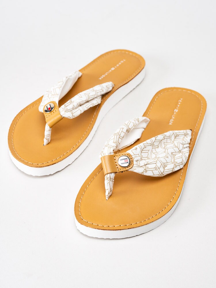 Tommy Hilfiger - Beach Sandal - Vita mönstrade flip flop