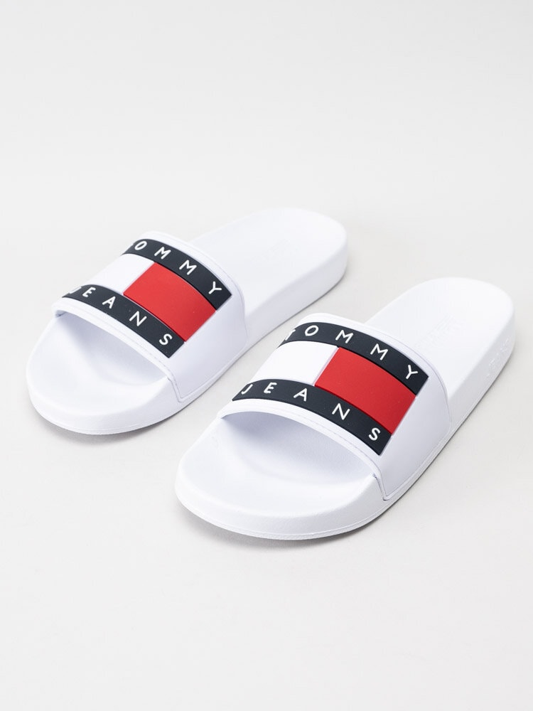 Tommy Hilfiger - Flag Pool Slide - Vita slip on tofflor