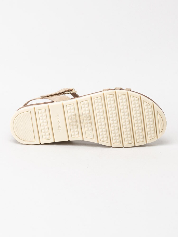 Tamaris - Metallic sandaler i textil