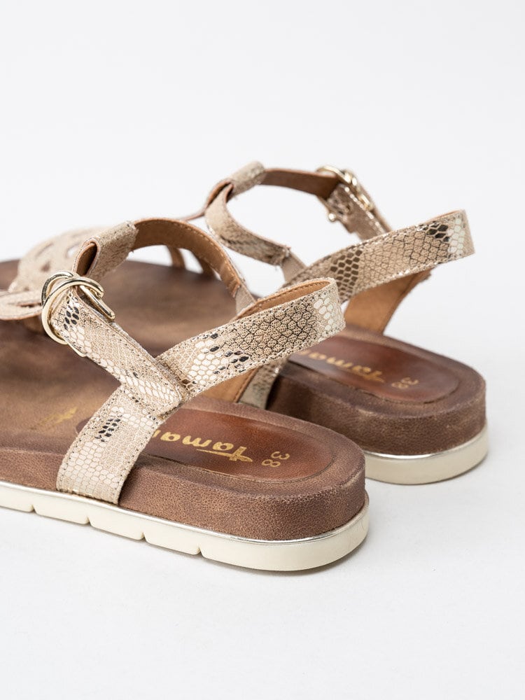 Tamaris - Metallic sandaler i textil