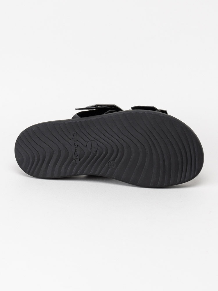 Tamaris - Svarta lackade slip in sandaler